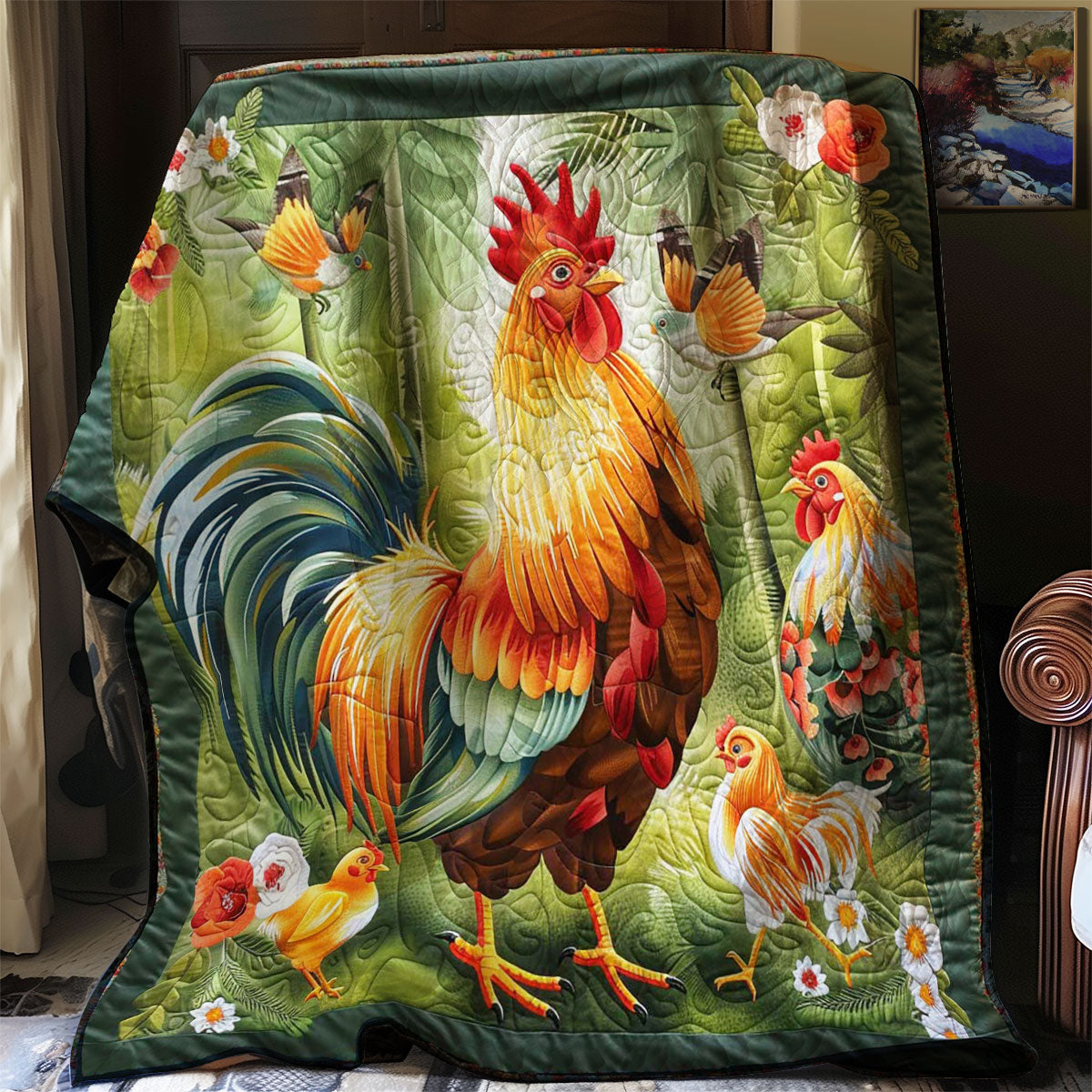 Rooster's Family Farm WP2907007CL Quilt