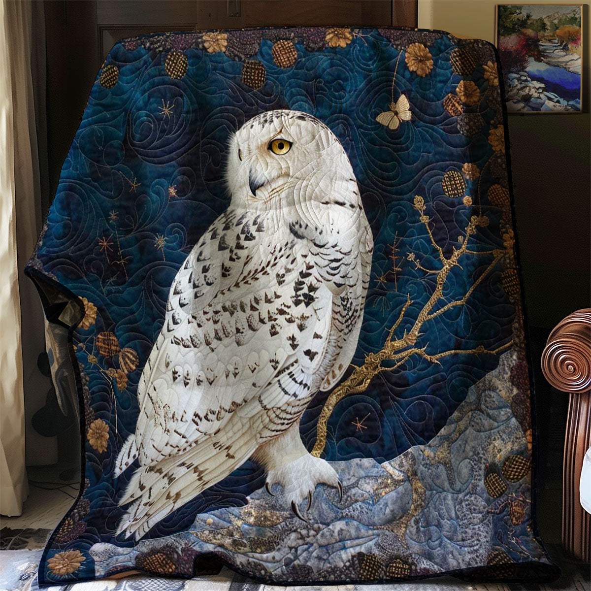 Snow Owl Night WP2907006CL Quilt