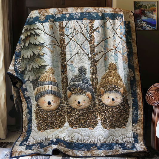 Triple Hedgehogs Wool WP2907014CL Quilt