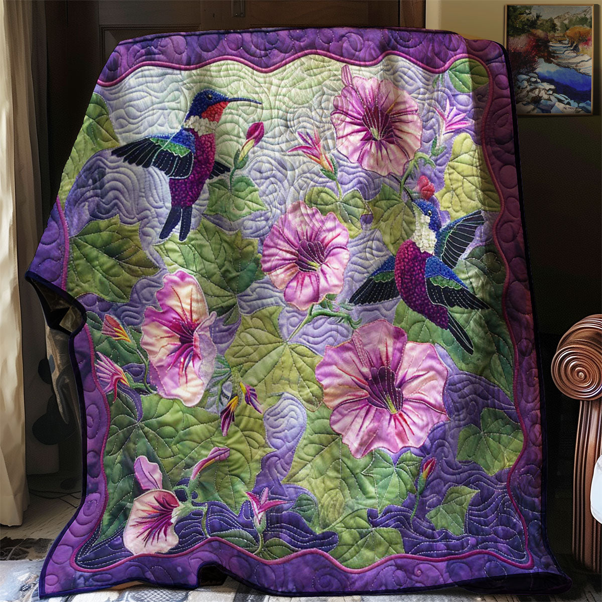 Couple Humming Birds WP2907035CL Quilt