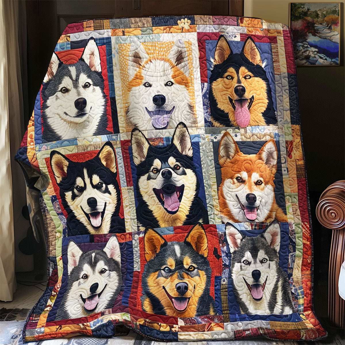 Adorable Husky SR0908019CL Quilt