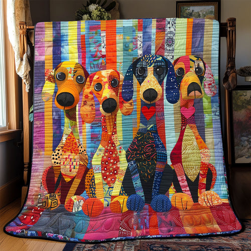 Affectionate Dachshund WN2208073CL Quilt
