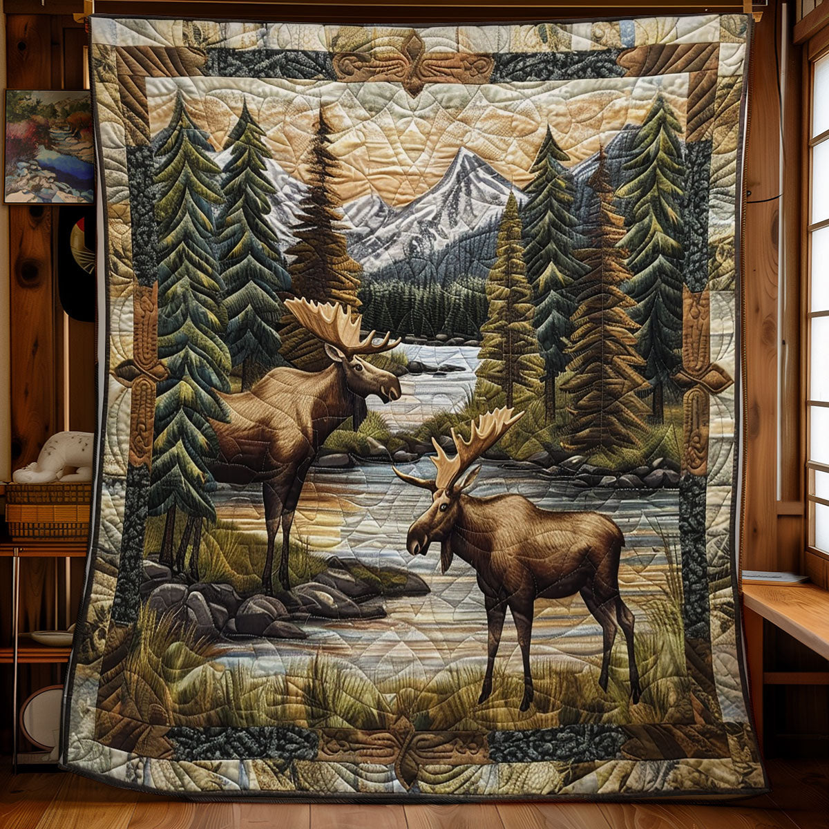 Alpine Moose Wilderness SR2208018CL Quilt – Cozzyhomes