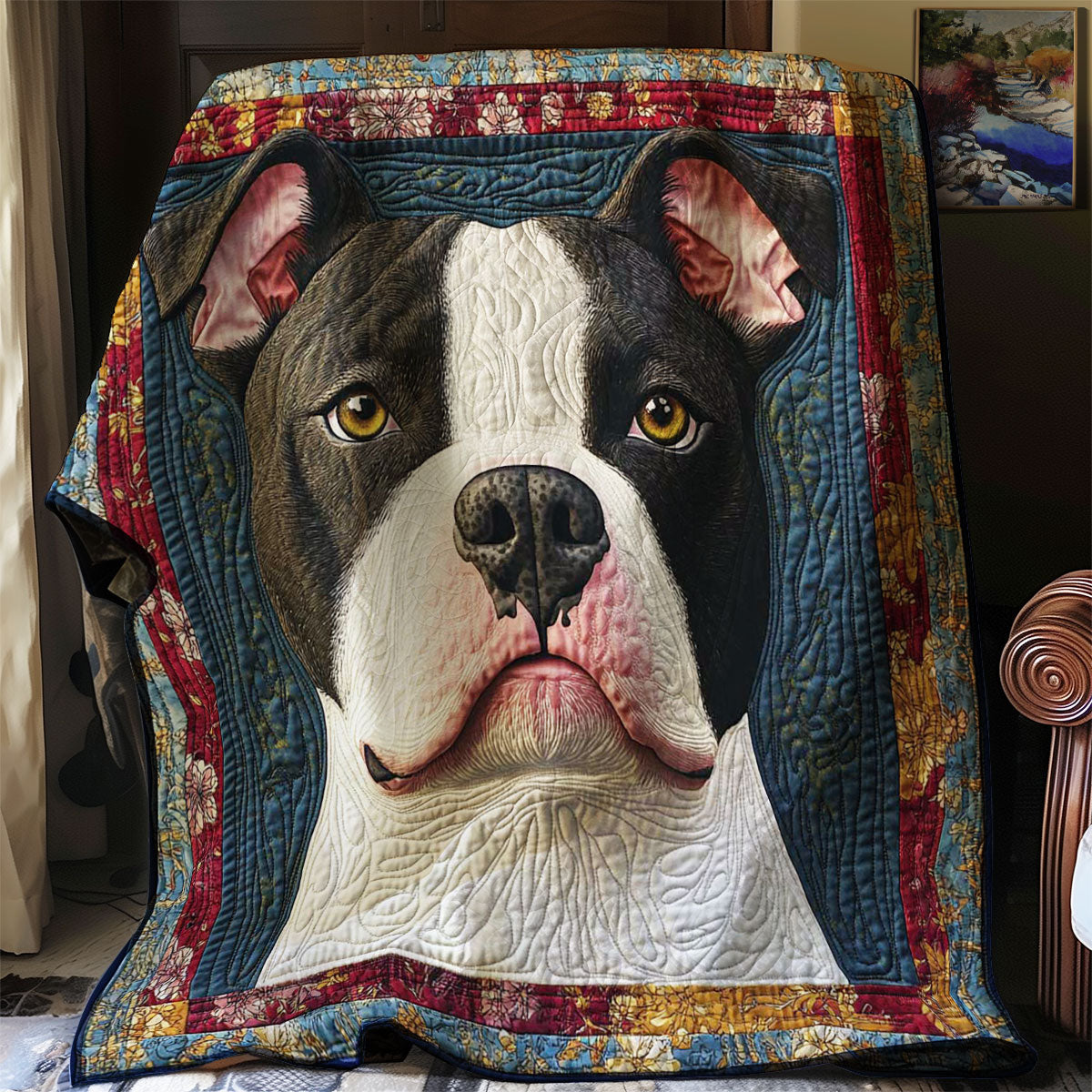 American Staffordshire Terrier Cute WN0508037CL Quilt