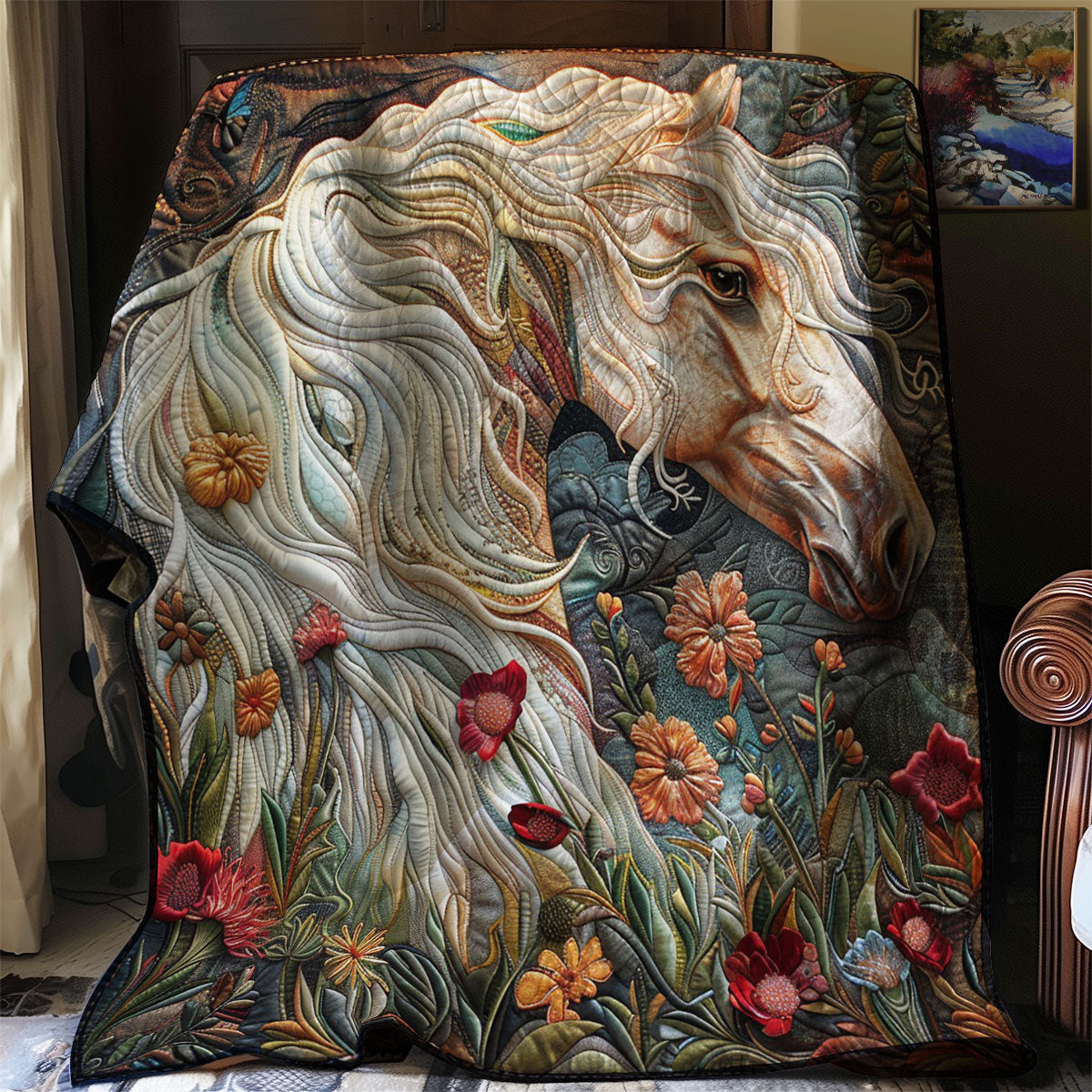 Artistic Flow Mane Horse WM3008020CL Quilt