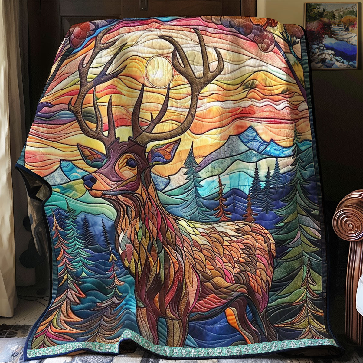 Autumn Breeze Deer WN0909074CL Quilt