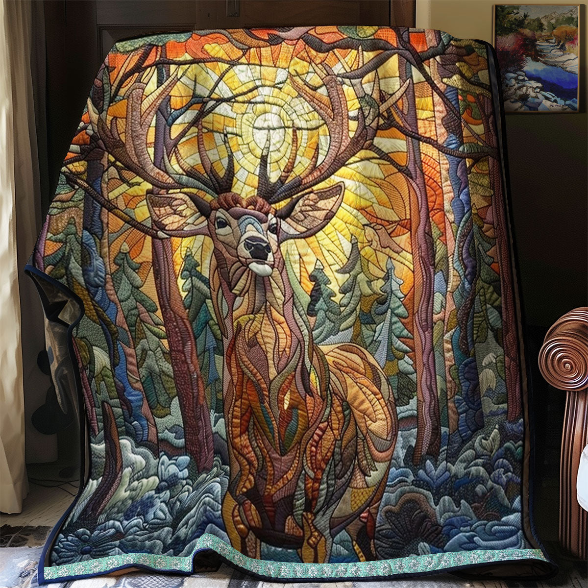 Autumn Glow Deer WN0909077CL Quilt