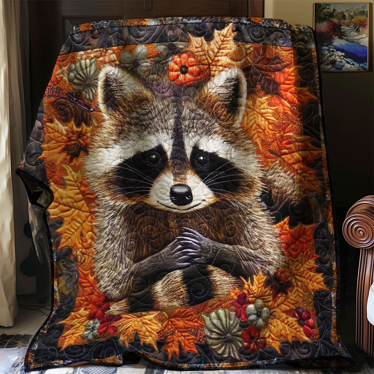 Autumn Magic Raccoon WN1508063CL Quilt