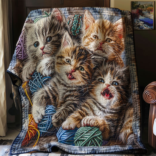 Baby Cats And Yarn WM1008012CL Quilt