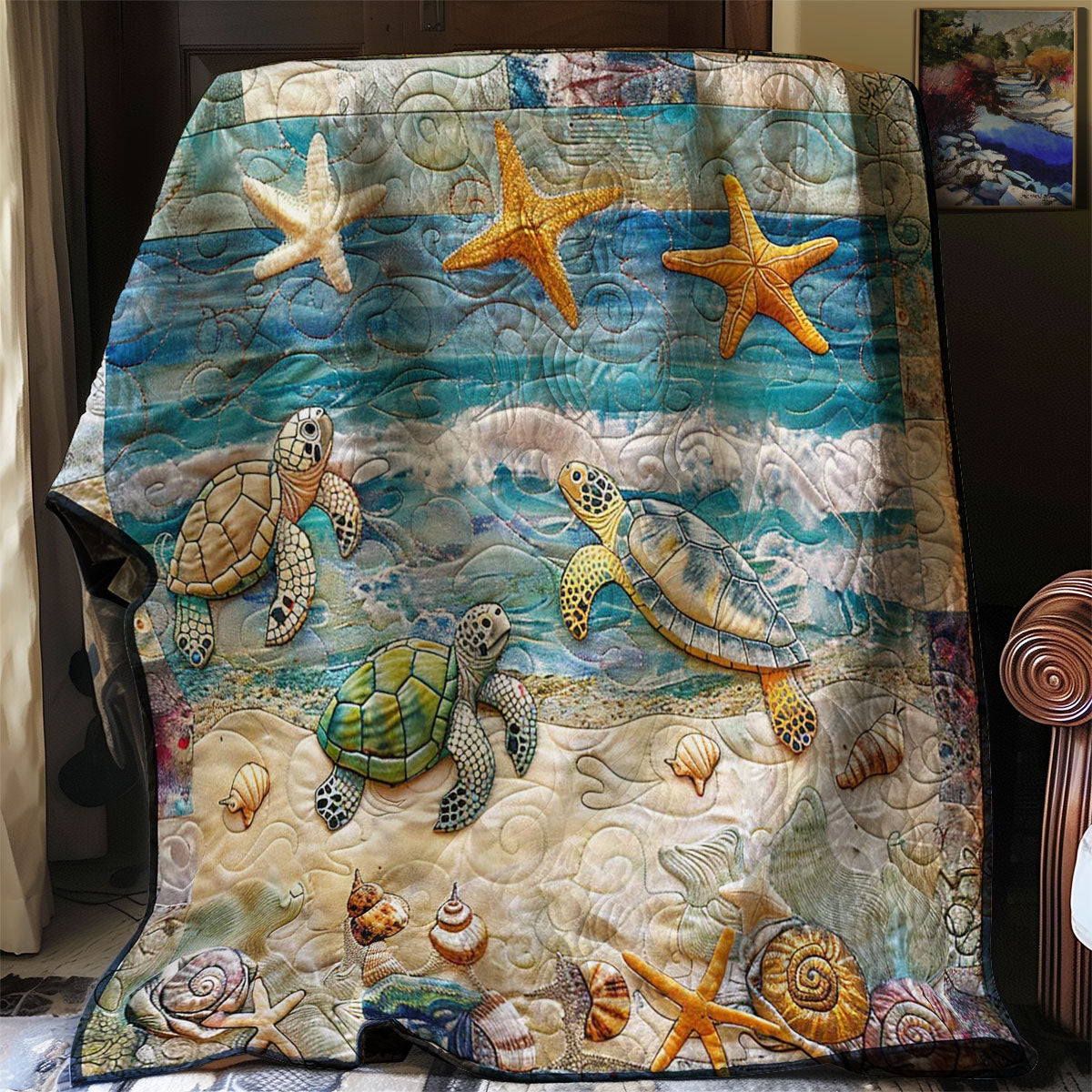 Beach Turtle Haven WN1408102CL Quilt