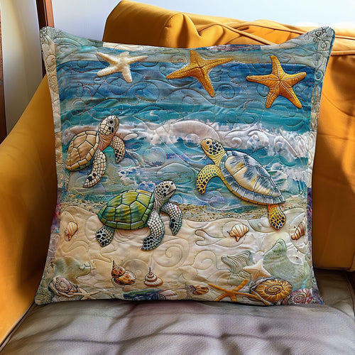 Beach Turtle Haven WN1408102CL Quilt Pillow Case