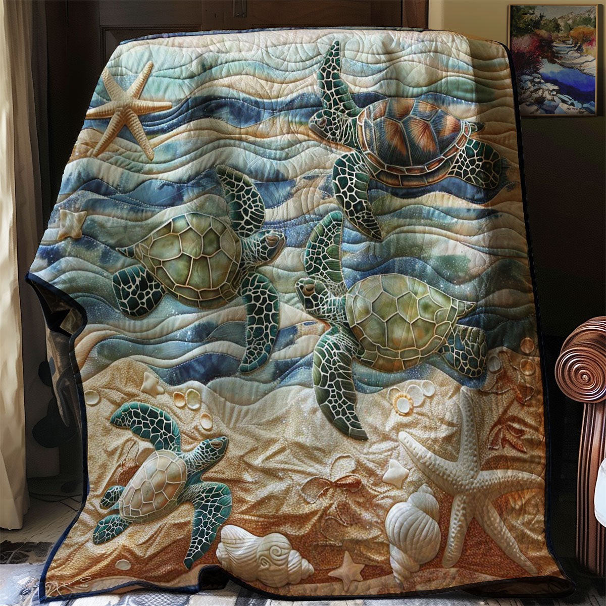 Beachside Turtle Refuge WN1408108CL Quilt