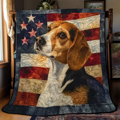 Beagle Stars and Stripes WN2608078CL Quilt