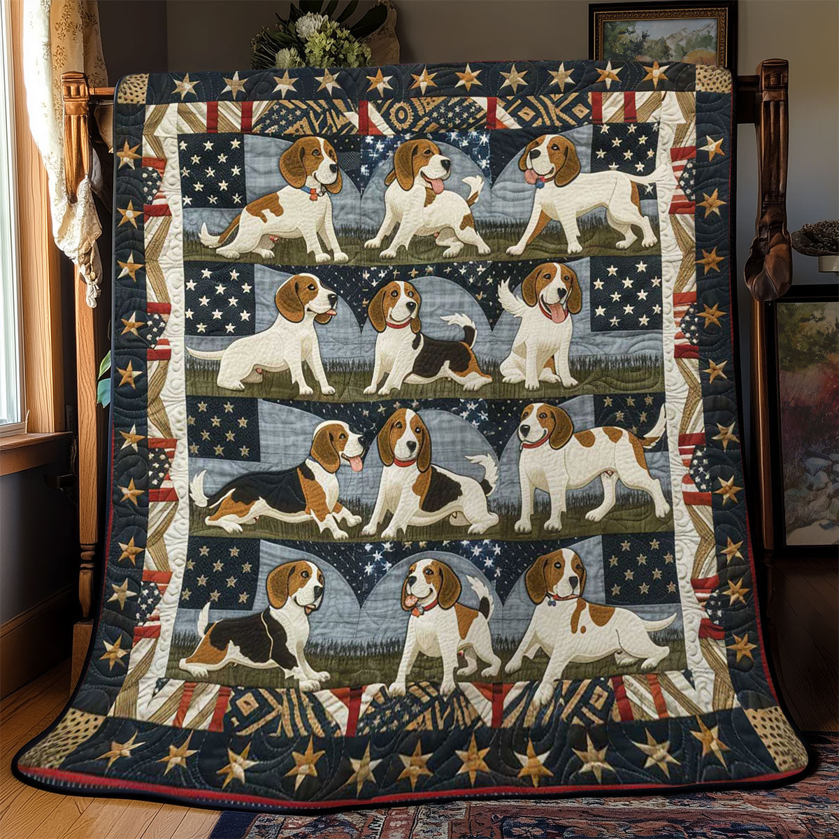 Beagle's Liberty Land WN2608081CL Quilt