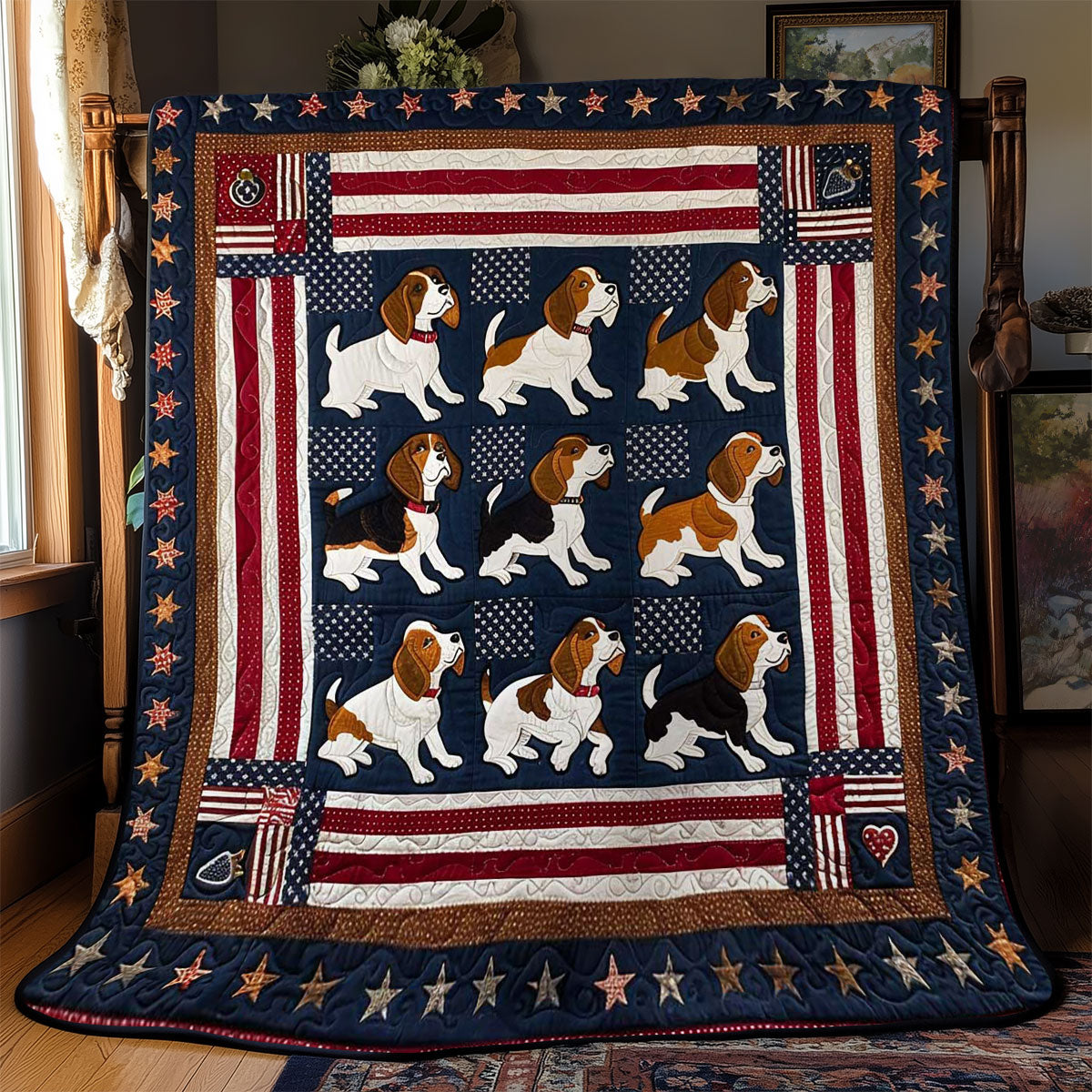 Beagle's U.S. Adventure WN2608080CL Quilt