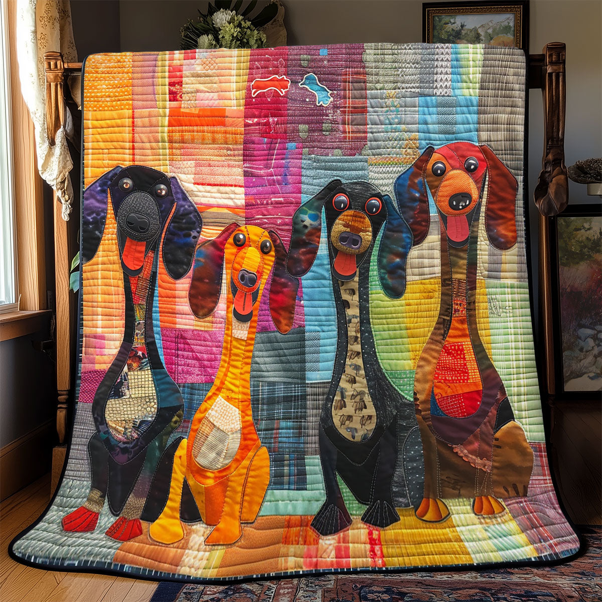 Beaming Dachshund WN2208064CL Quilt