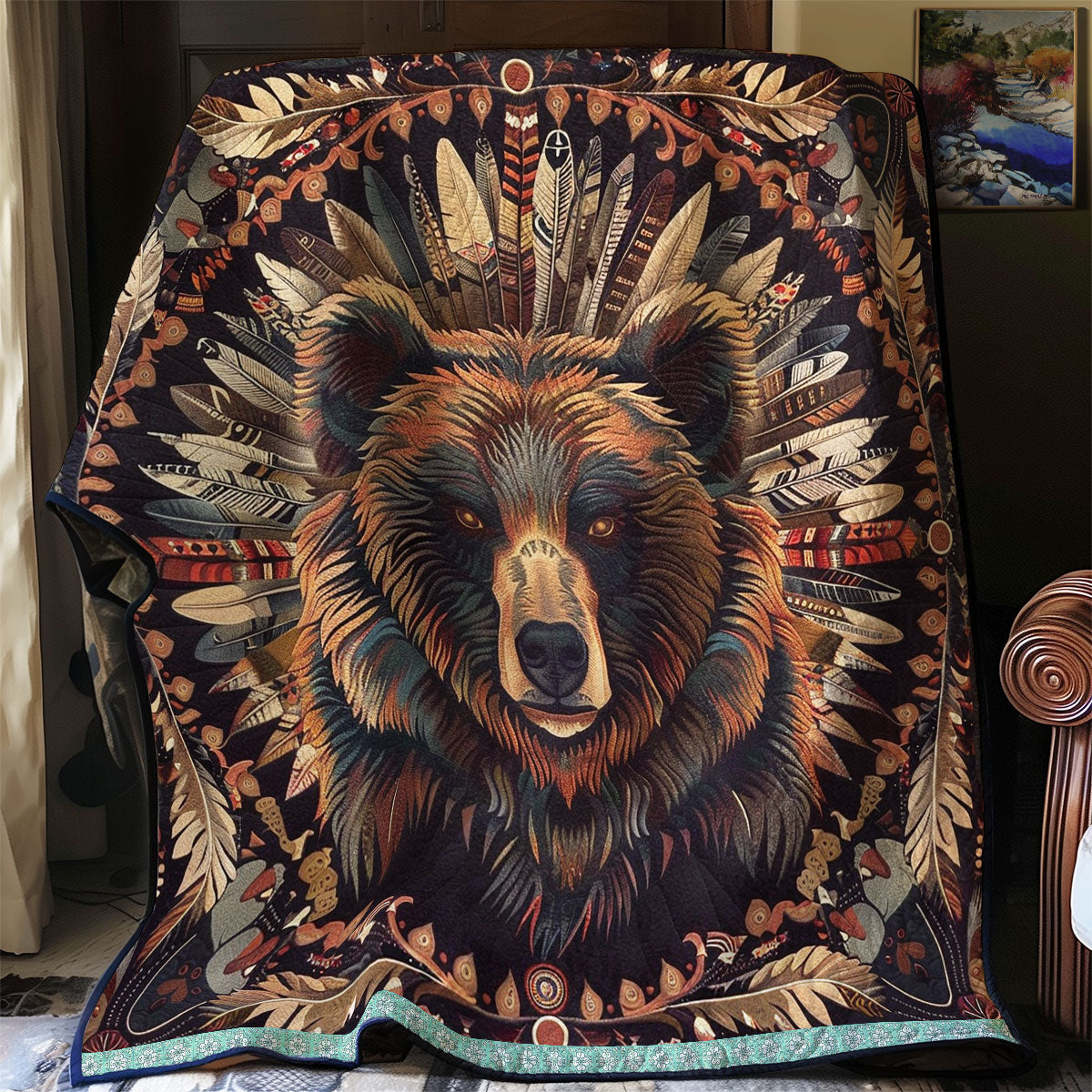 Bear Native American WN0909049CL Quilt