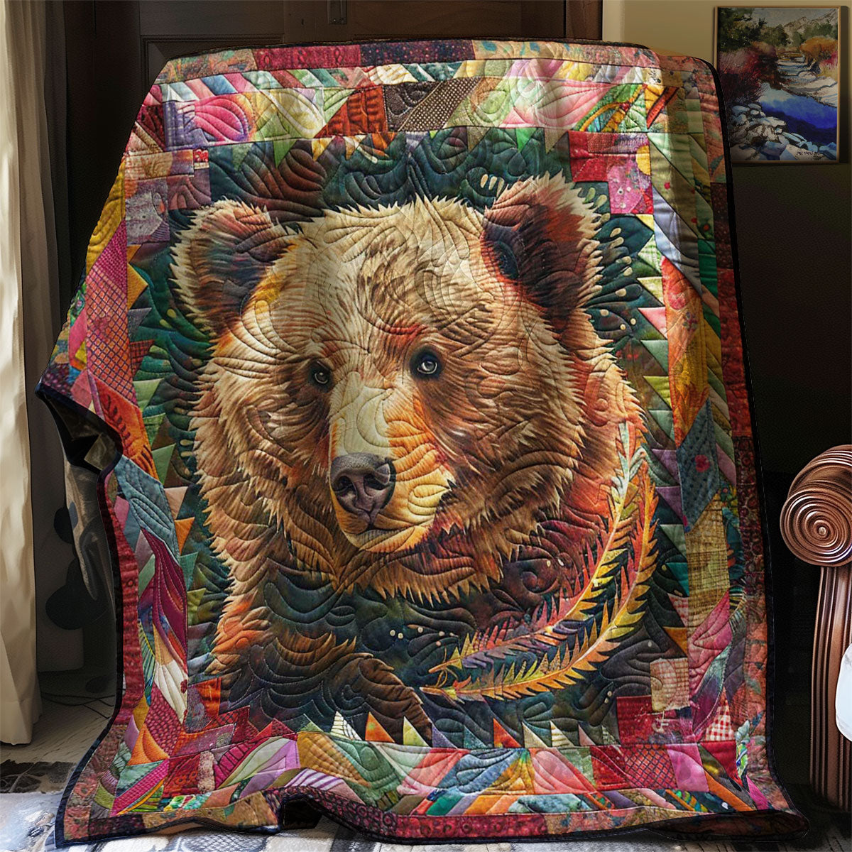 Bear’s Feathered Nest WN1408052CL Quilt