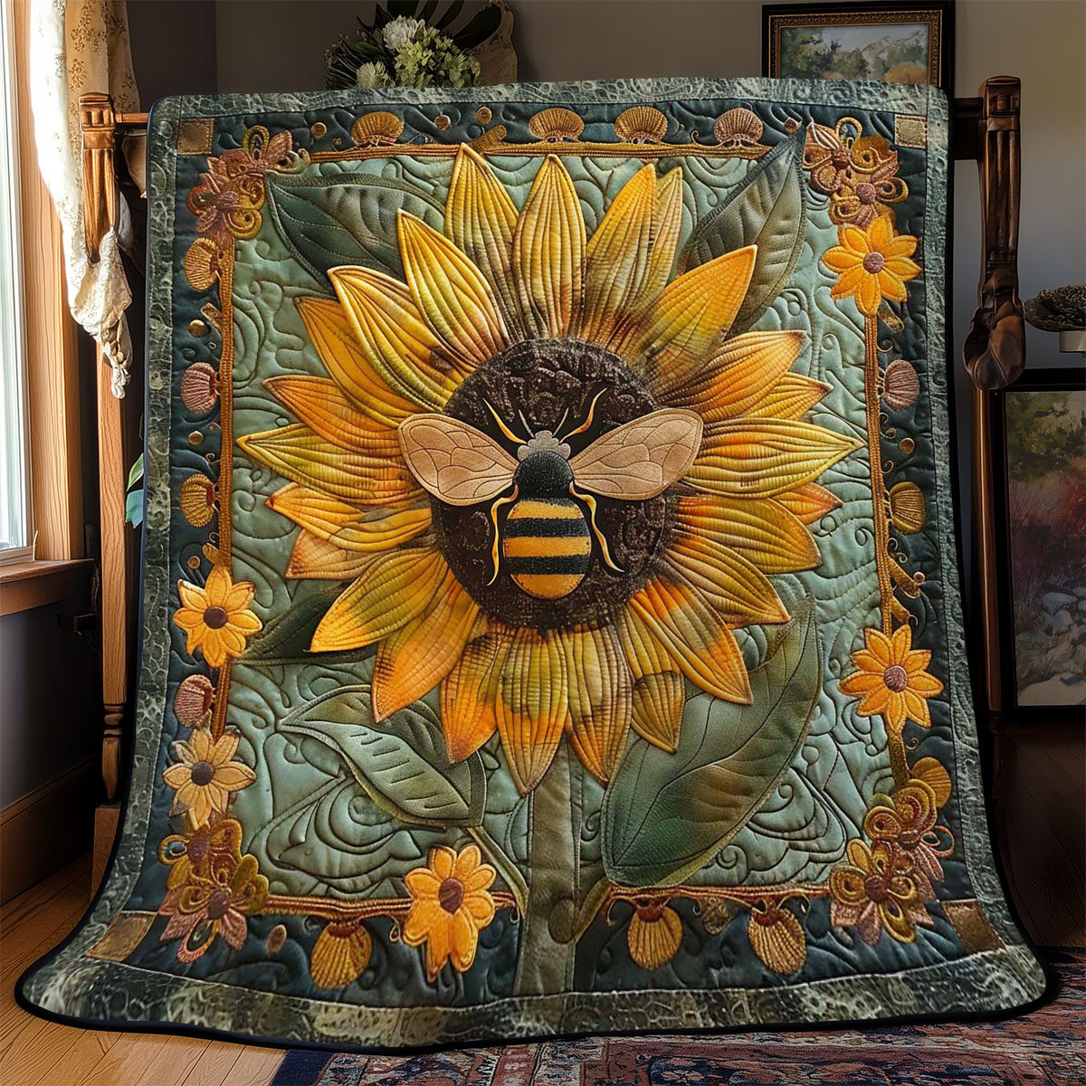 Bee Sunflower WN2108098CL Quilt