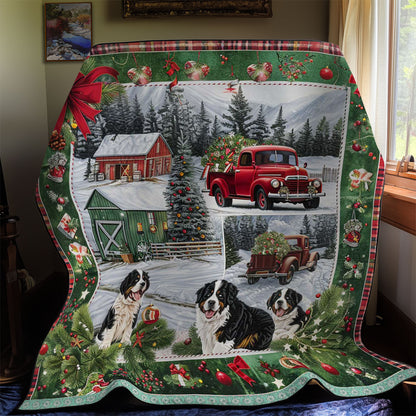 Bernese Mountain Christmas Spirit WN3008012CL Quilt