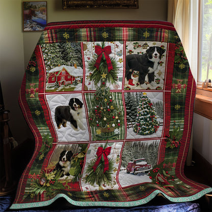 Bernese Mountain Cozy Cabin Christmas WN3008003CL Quilt