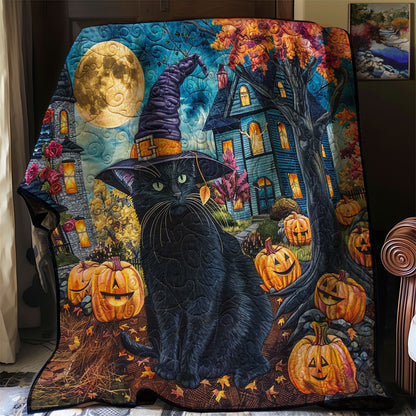 Black Cat Halloween Night WM2808017CL Quilt