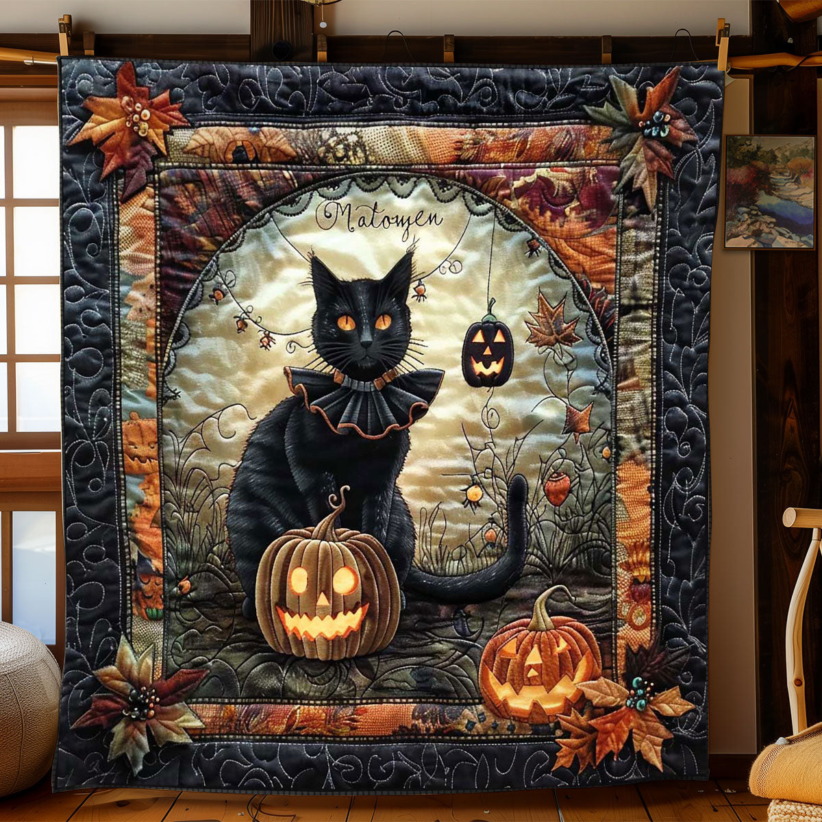 Black Cat's Halloween Haunt WN1908098CL Quilt