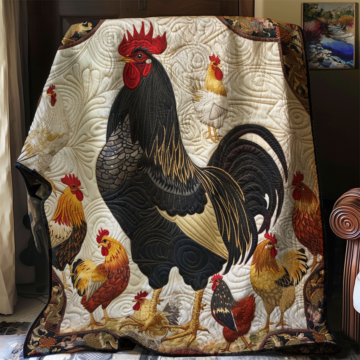 Black Rooster WM0509026CL Quilt