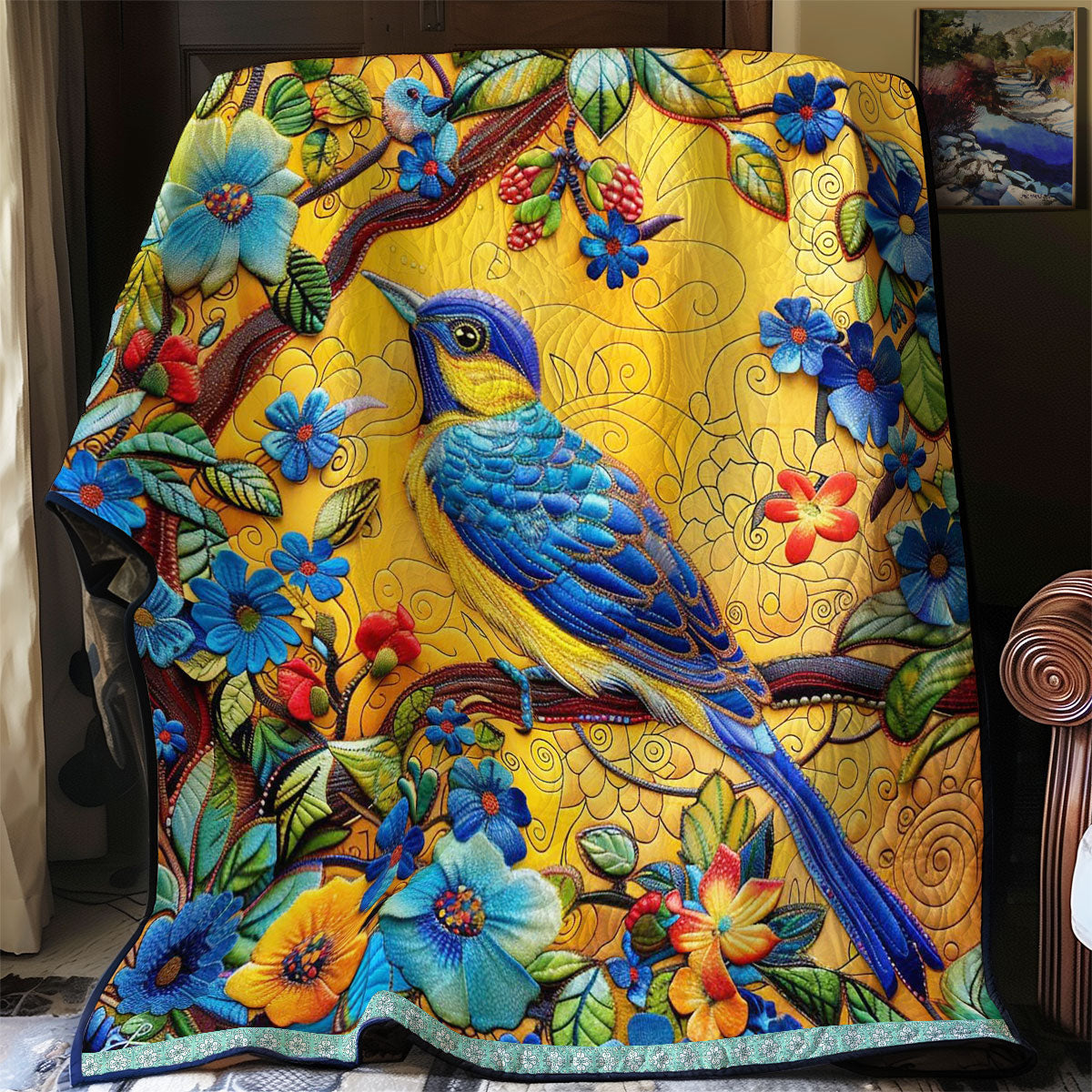 Blissful Bluebird WN0509037CL Quilt