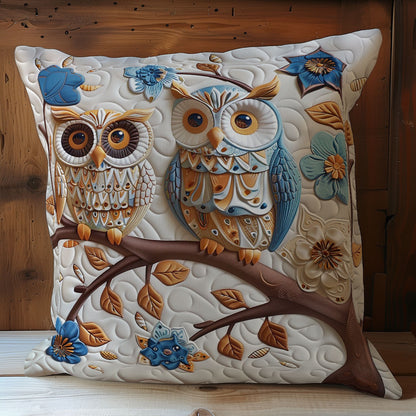 Blue Owls WM0508126CL Quilt Pillow Case