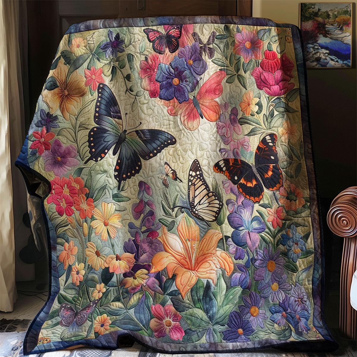 Blur Morning Butterlies Garden WM2908039CL Quilt