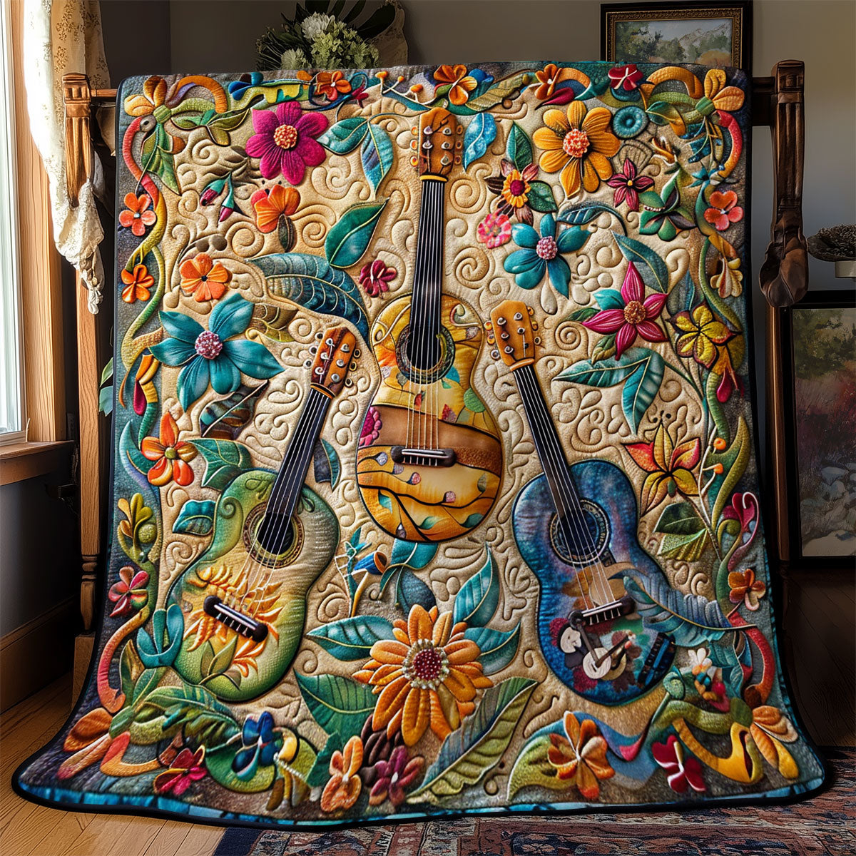 Boho Flower Strumming WN2208142CL Quilt