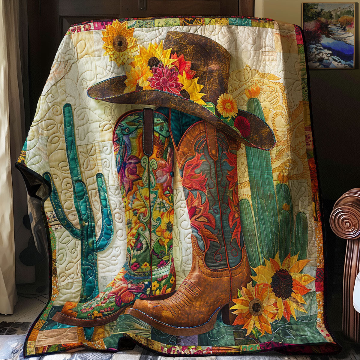 Boots And Cactus WM1008062CL Quilt