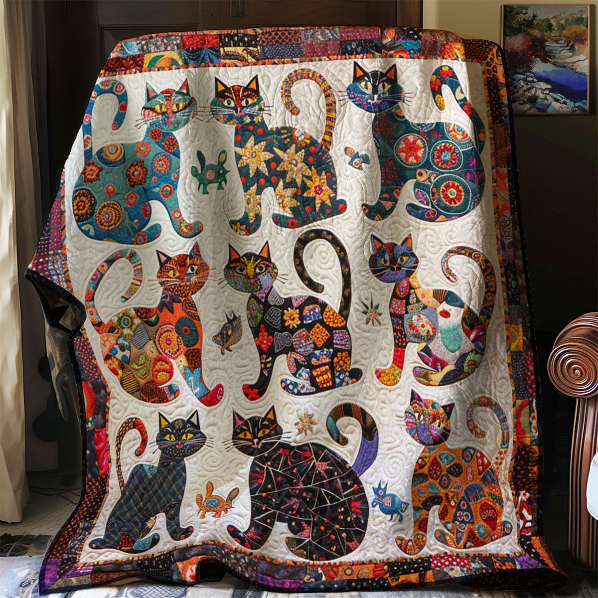 Brilliant Cats WN0908056CL Quilt