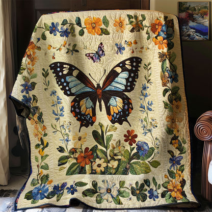 Butterfly And Flowers WN0508007CL Quilt