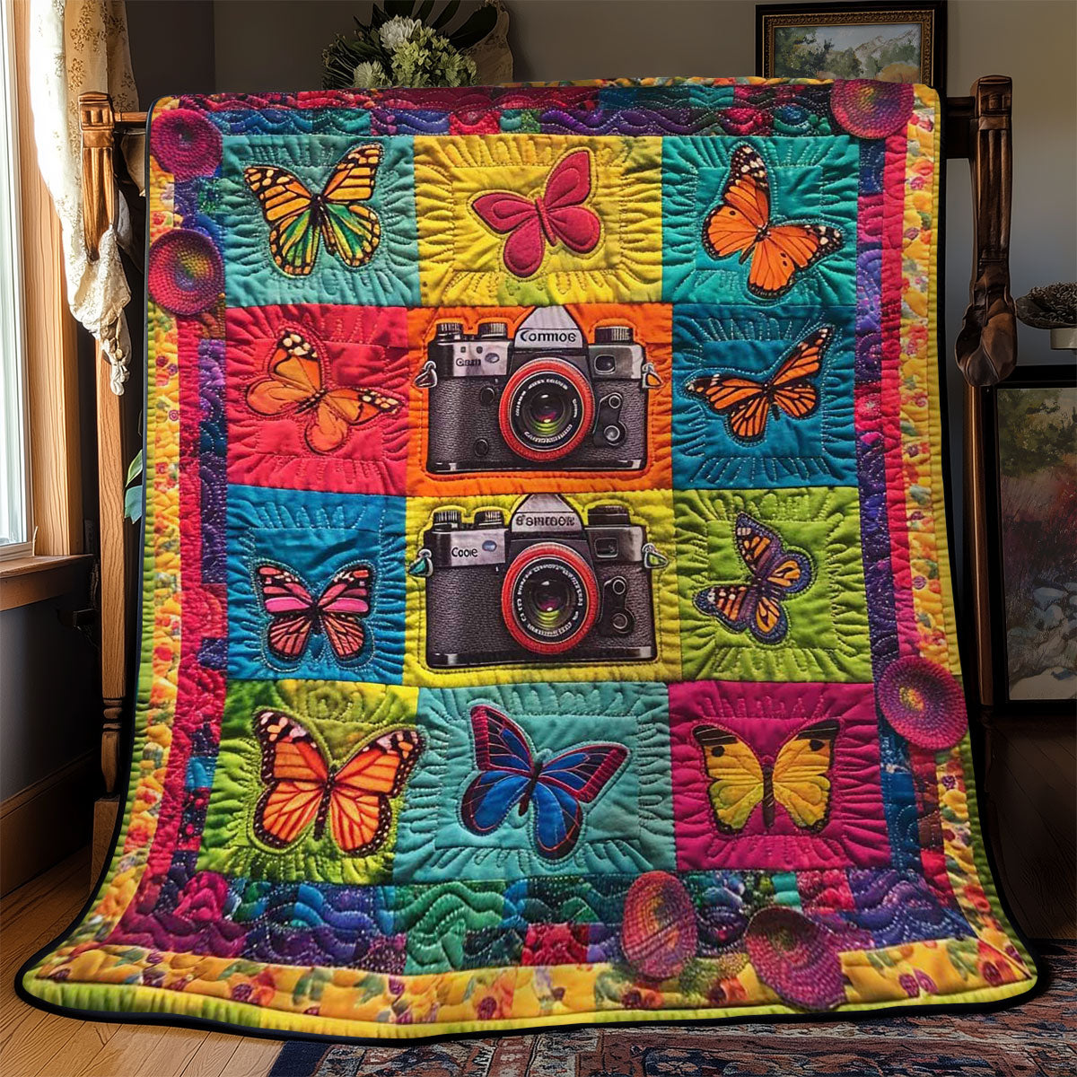 Butterfly Camera Spectrum Delight WN2608086CL Quilt