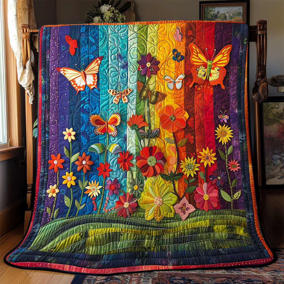 Butterfly Serenity In The Garden WN2608082CL Quilt