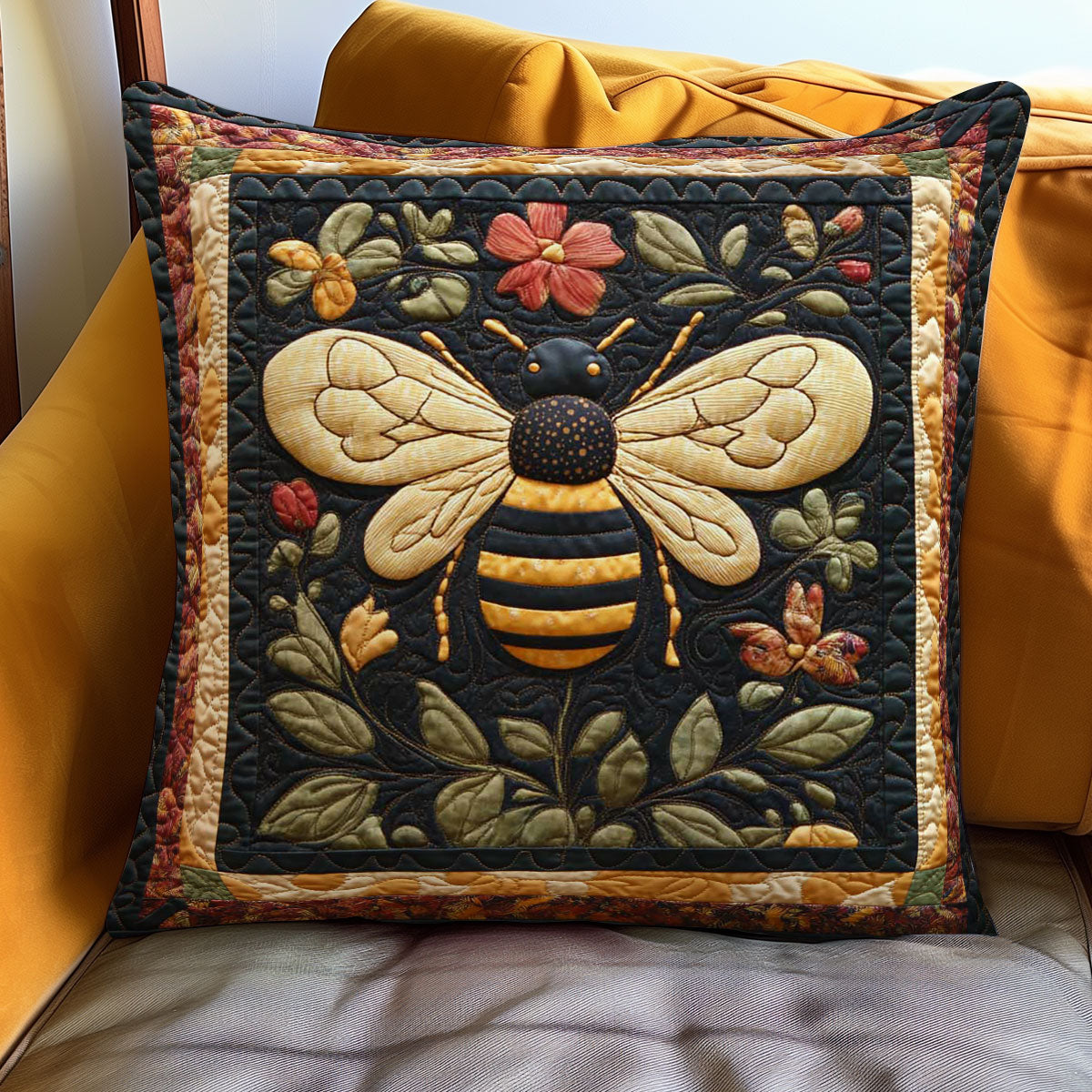 Buzzing Blossoms WN0208054CL Quilt Pillow Case