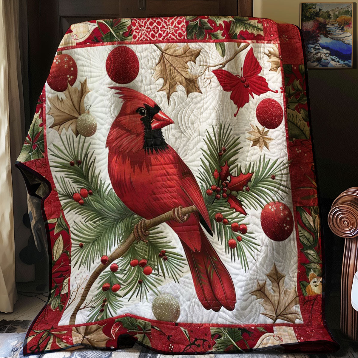 Cardinal Christmas Spirit WN1008079CL Quilt