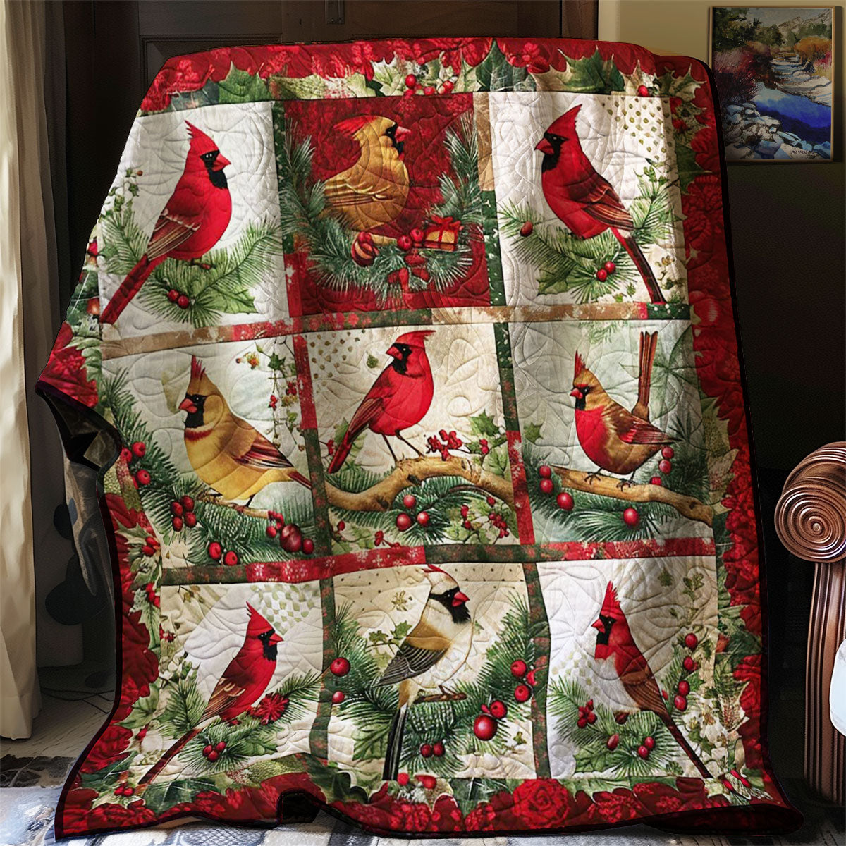 Cardinal Snowfall WN1008086CL Quilt