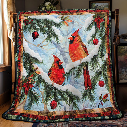 Cardinal's Frosty Companionship WN2608103CL Quilt