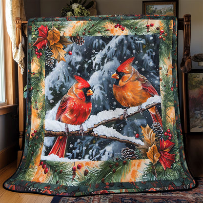 Cardinal's Snowy Embrace WN2608064CL Quilt