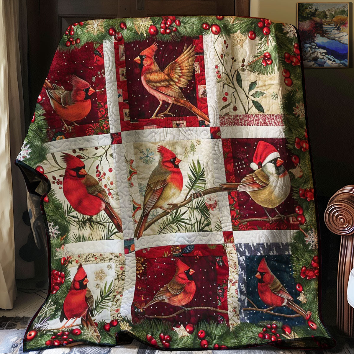 Cardinal’s Winter Cheer WN1008087CL Quilt