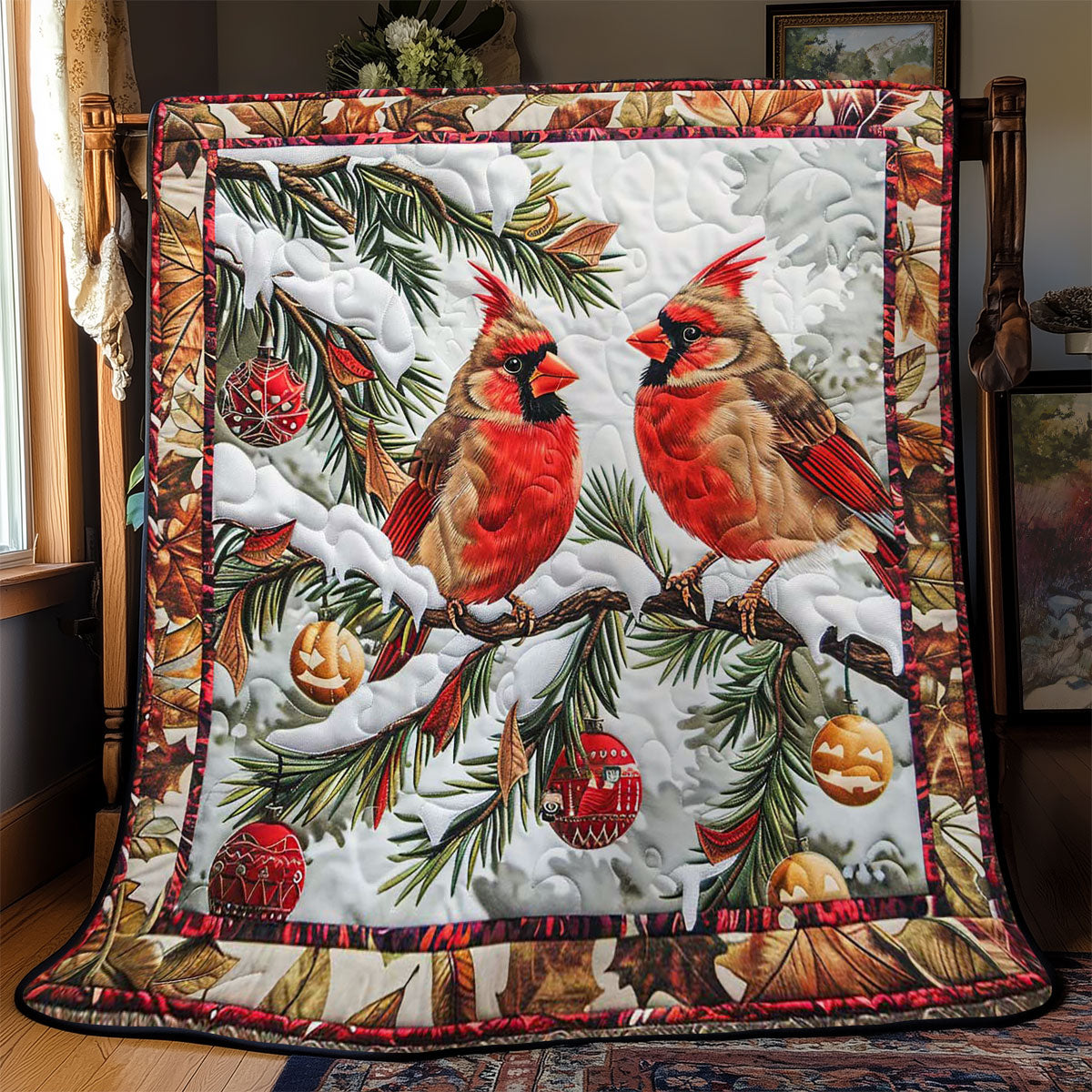 Cardinal's Winter Serenity WN2608066CL Quilt