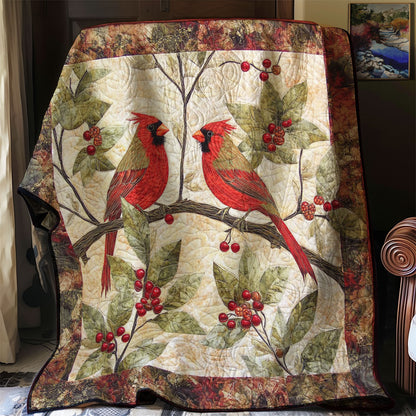 Cardinals And Berries WM0208003CL Quilt