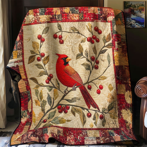 Cardinals And Berries WM0208004CL Quilt