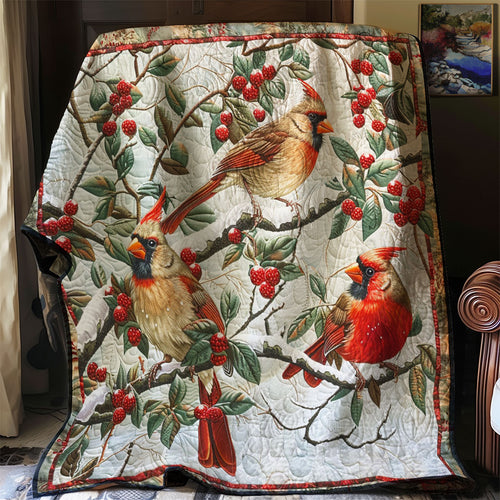 Cardinals And Berries WM1308017CL Quilt