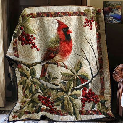 Cardinals And Berries WM2008033CL Quilt