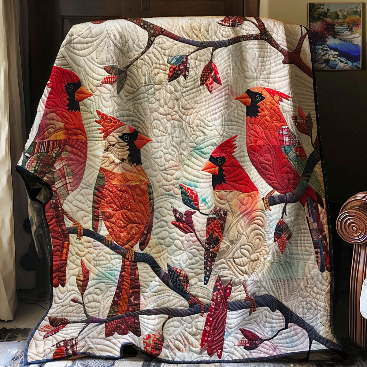 Cardinals And Friends WM1508047CL Quilt