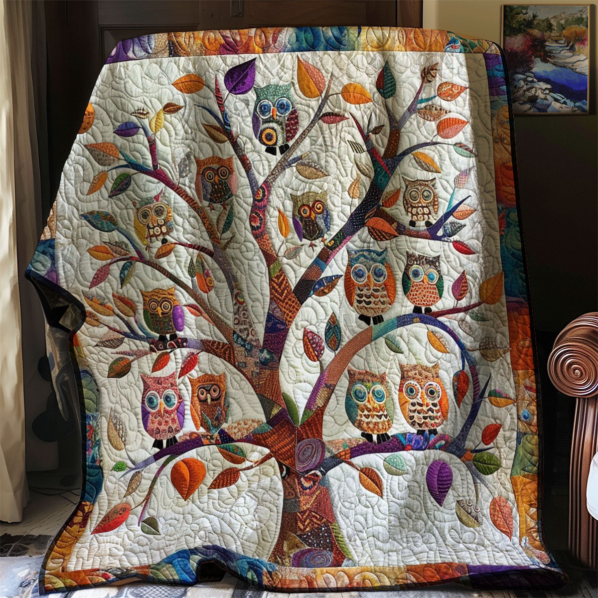 Cartoon Owls Tree WM0509020CL Quilt